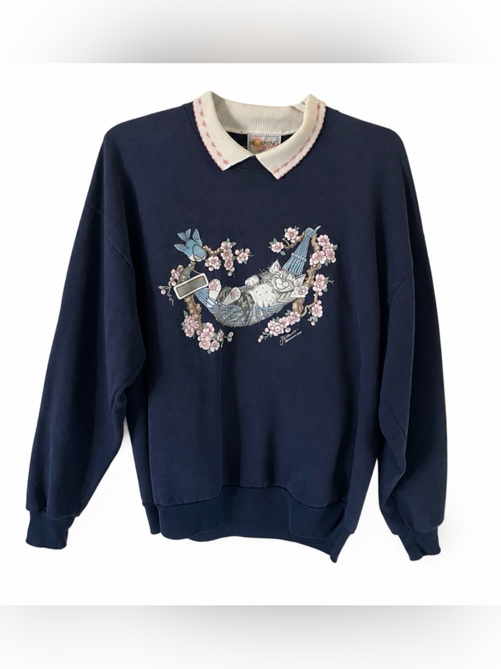 Vintage Morning Sun Cat Sweatshirt – XL – Made in USA